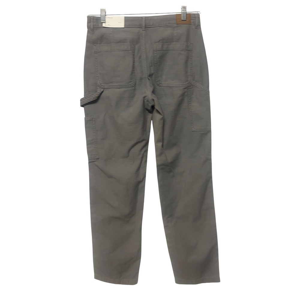 American Eagle 90s Straight Carpenter Pants Grey High Rise Utility Womens 8 Long - Picture 2 of 5